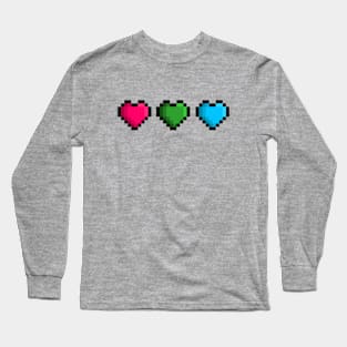 Pride Pixel Hearts Long Sleeve T-Shirt